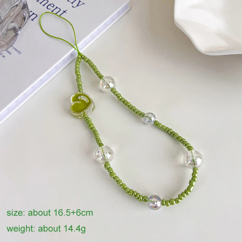 Beaded Phone Strap Bow Knot Design