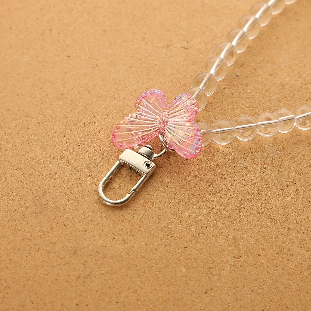 Crystal Phone Charm Butterfly Design