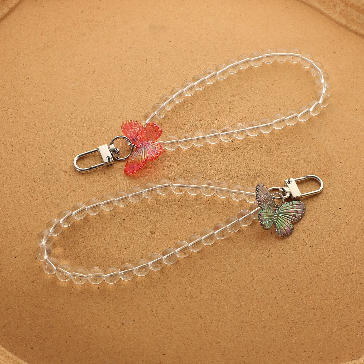 Crystal Phone Charm Butterfly Design