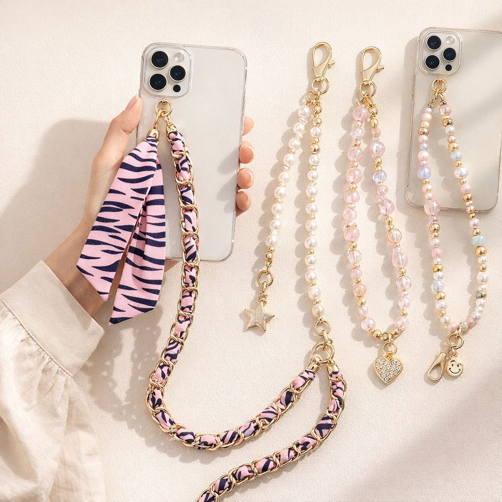 Acrylic Phone Straps Woven Design
