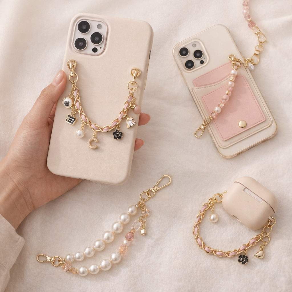 Phone Chain Camellia Flower