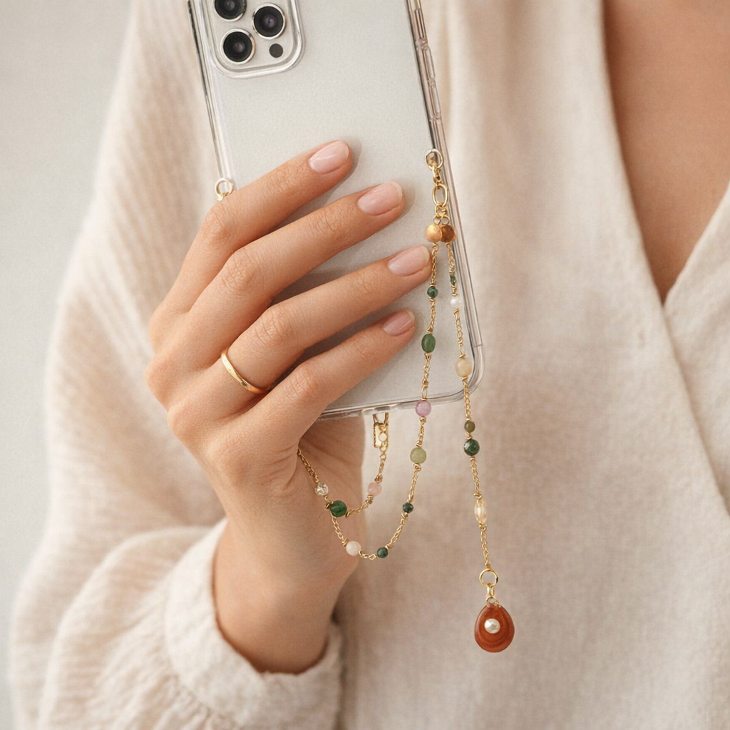 Beaded Phone Straps Double Layer Y2K