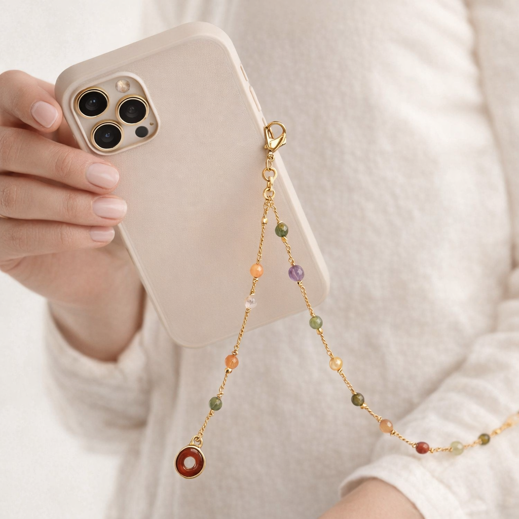 Beaded Phone Straps Double Layer Y2K