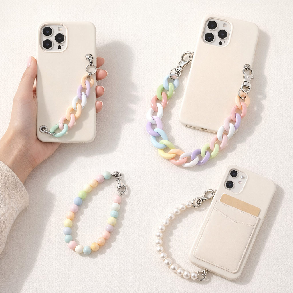Acrylic Phone Charm Galvanised Finish