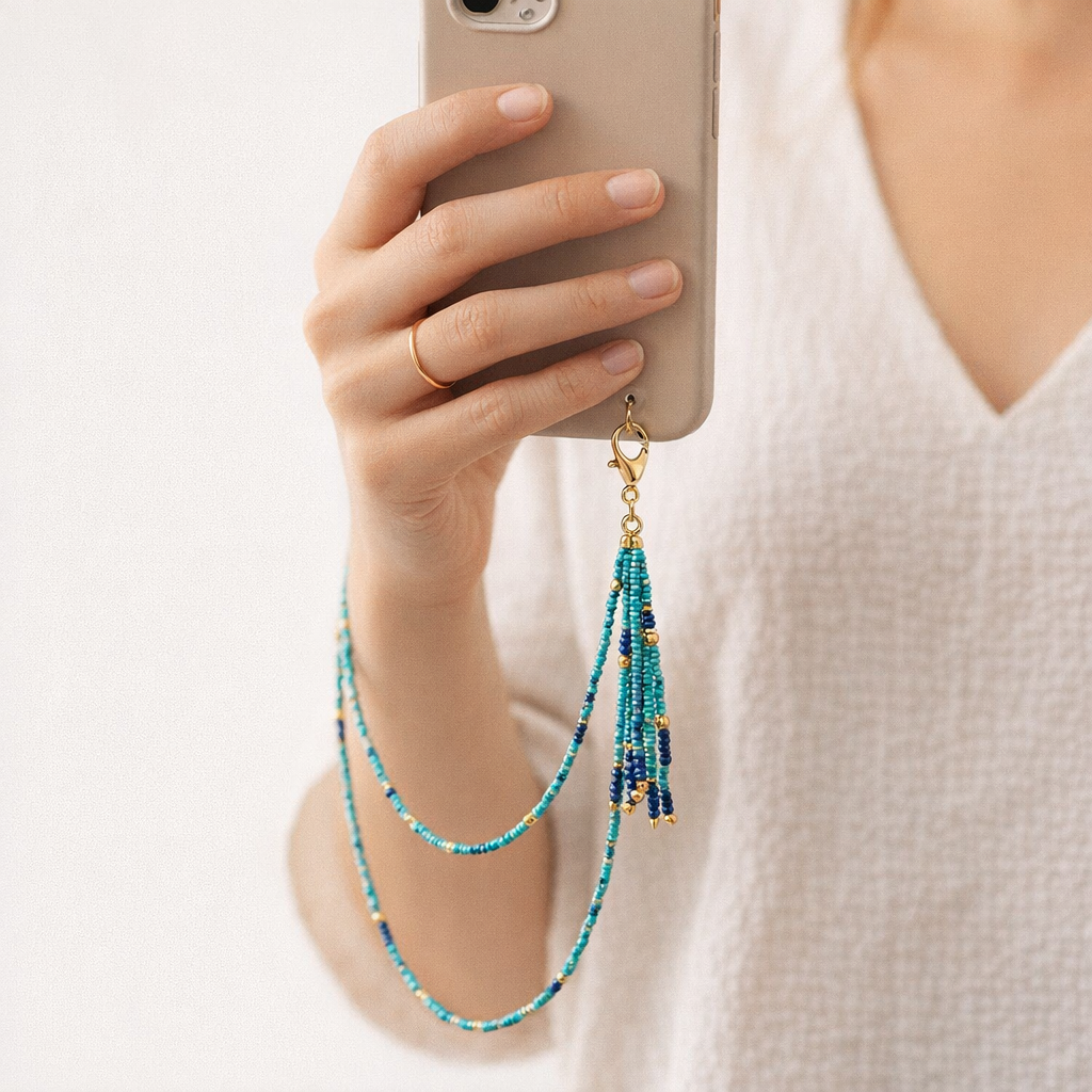Beaded Phone Straps Double Layer Y2K