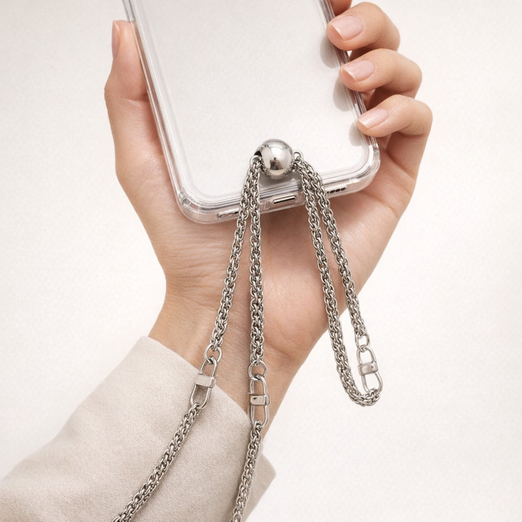 Metal Phone Chain Link Design