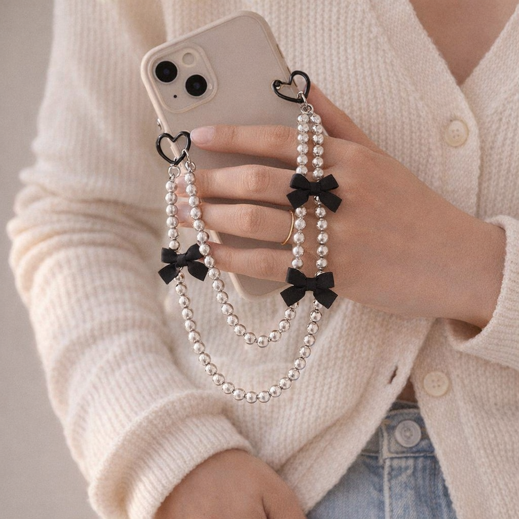 Beaded Phone Strap Korean Style