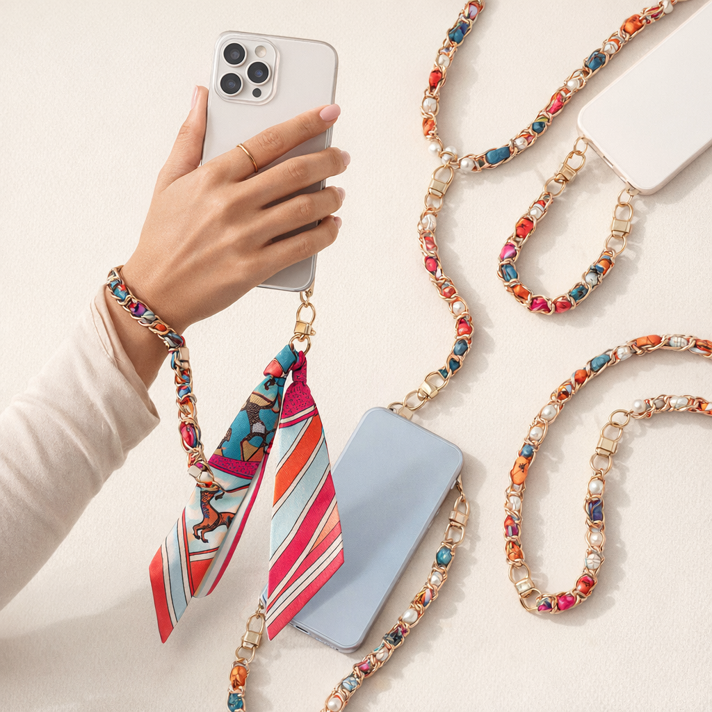 Acrylic Phone Straps Woven Design