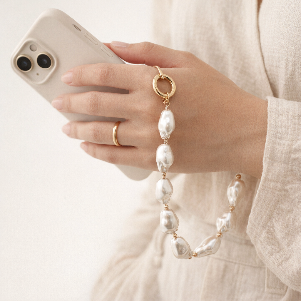 Pearl Phone Charm Decorative Chain