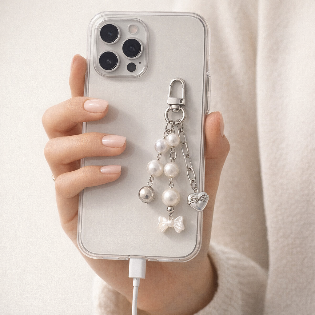 Metal Phone Charm Creative Pendant