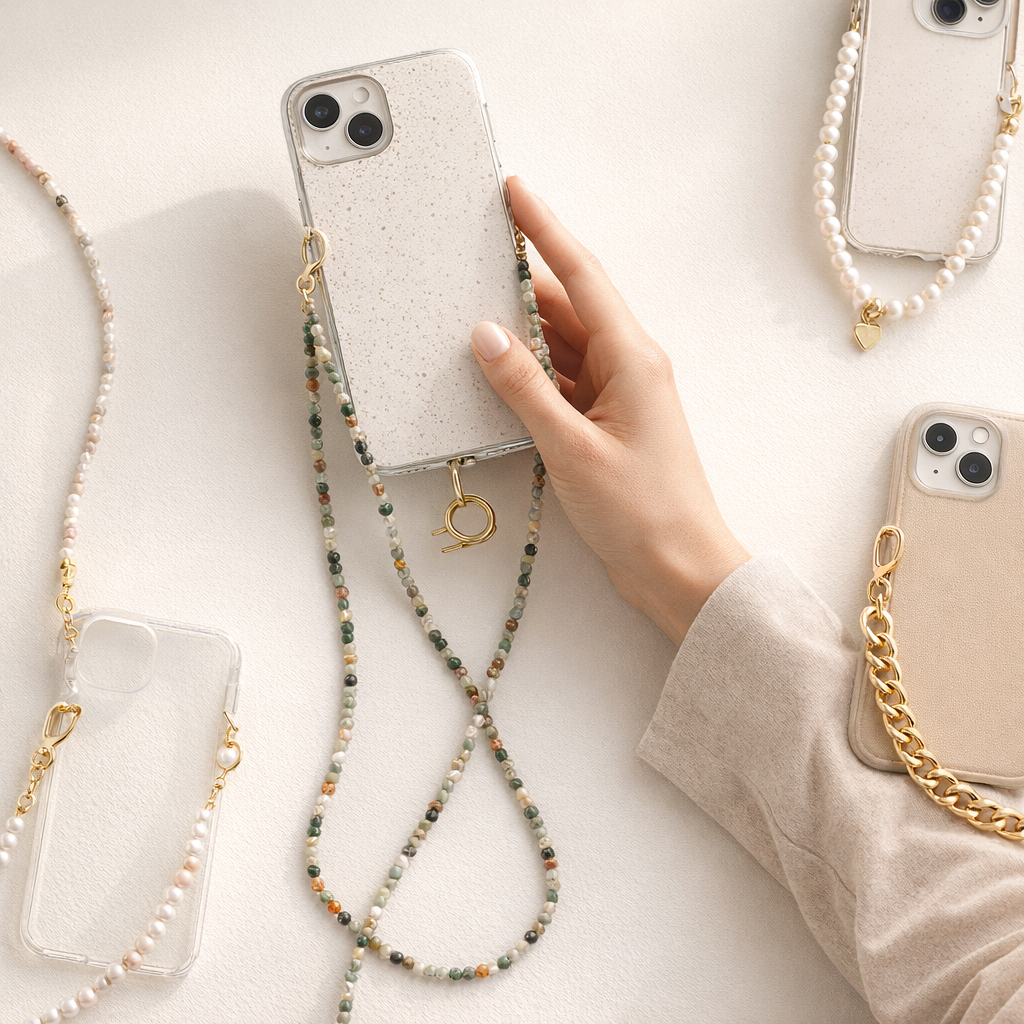 Beaded Phone Straps Double Layer Y2K