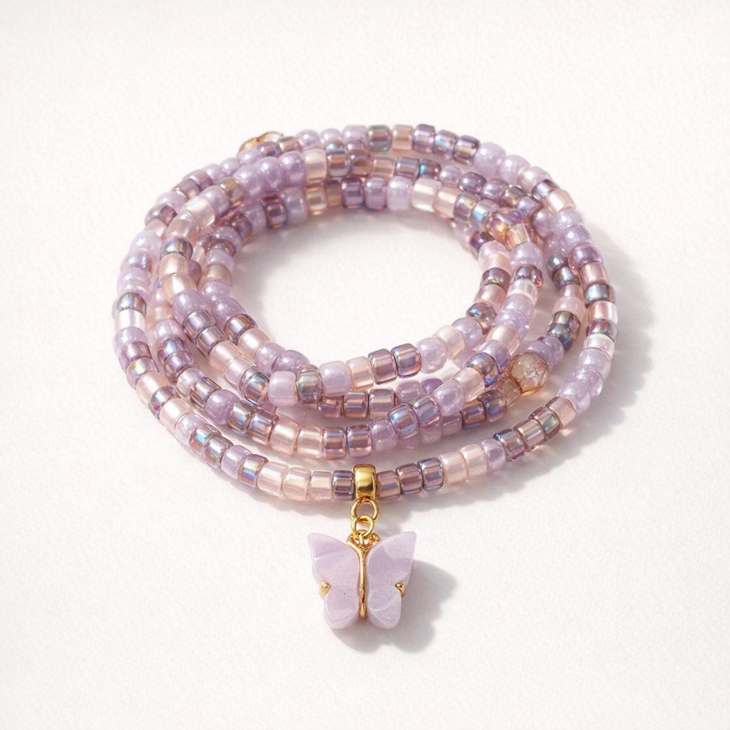 Crystal Phone Strap Butterfly Design