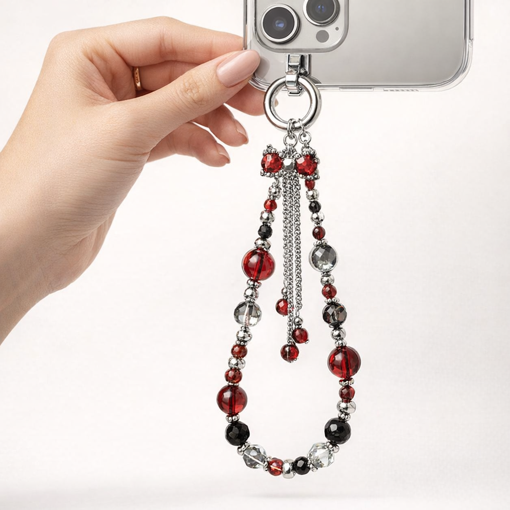Beaded Phone Charm Retro Tassel