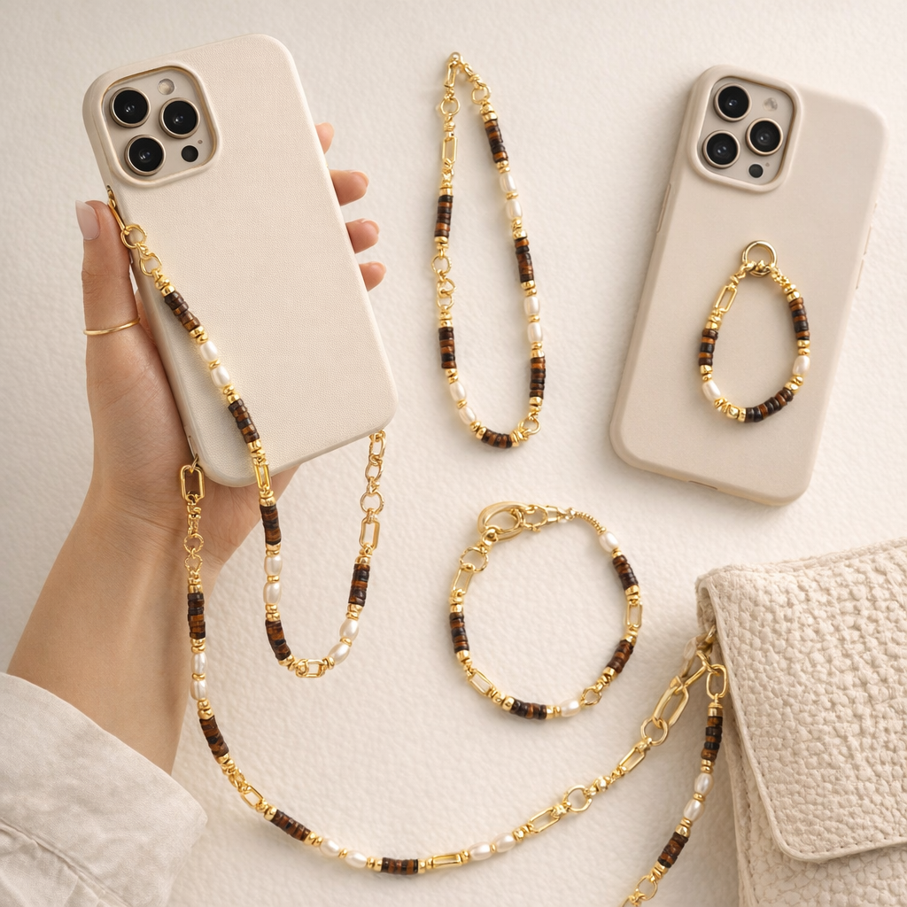 Beaded Phone Straps Double Layer Y2K