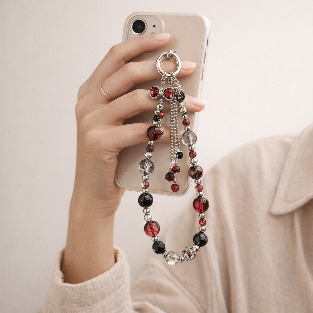 Beaded Phone Charm Retro Tassel
