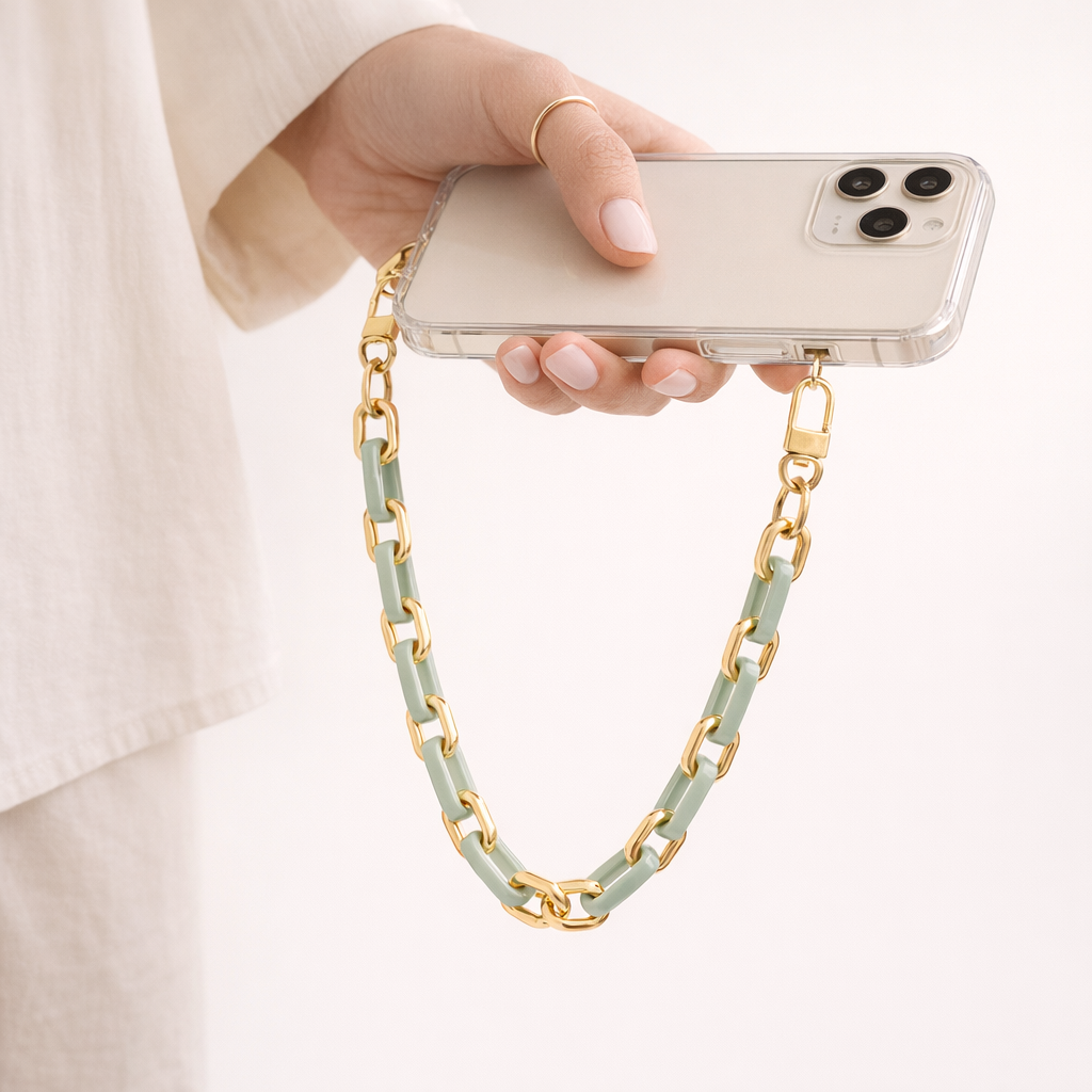 Acrylic Phone Strap Bold Square Design