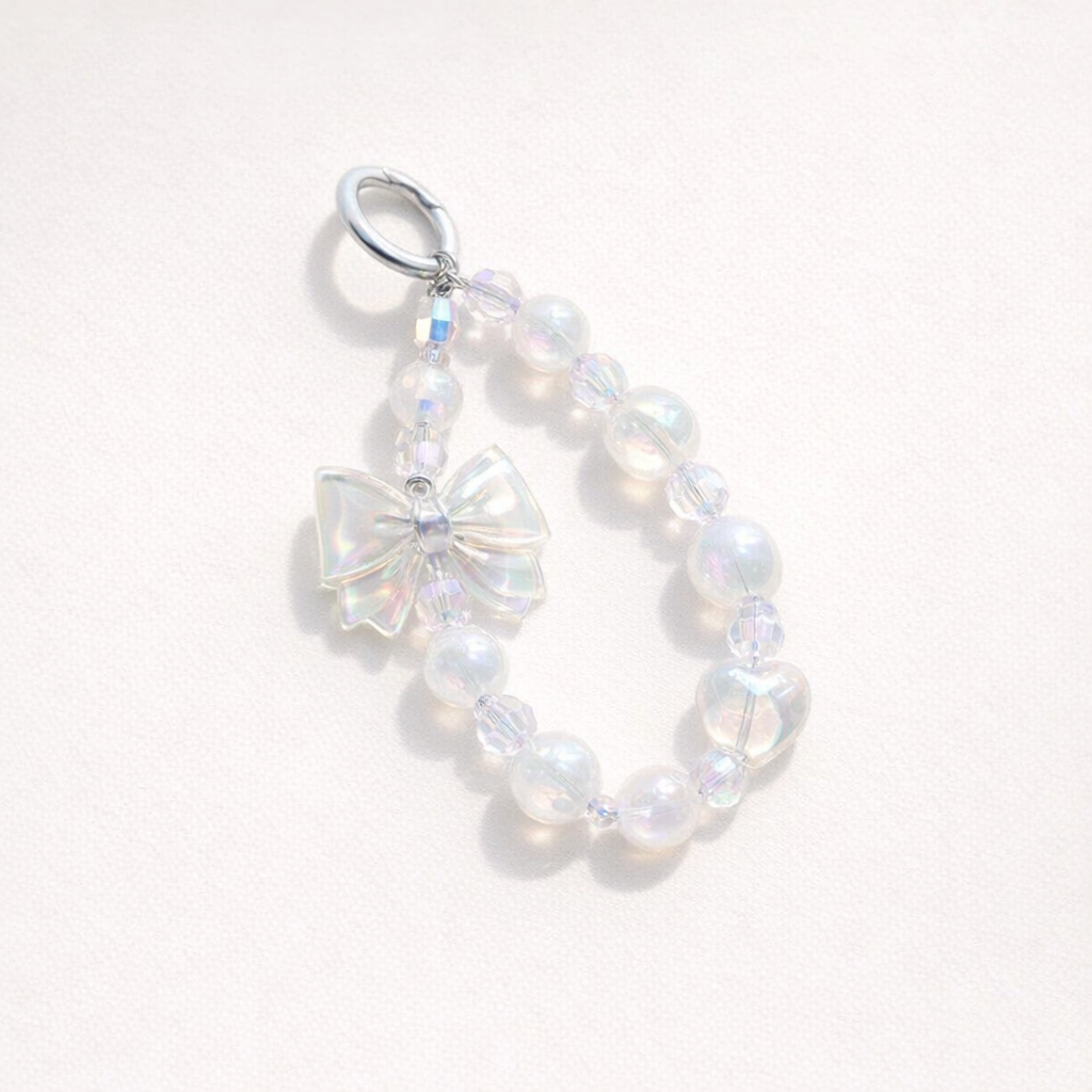 Beaded Phone Charm Butterfly Design