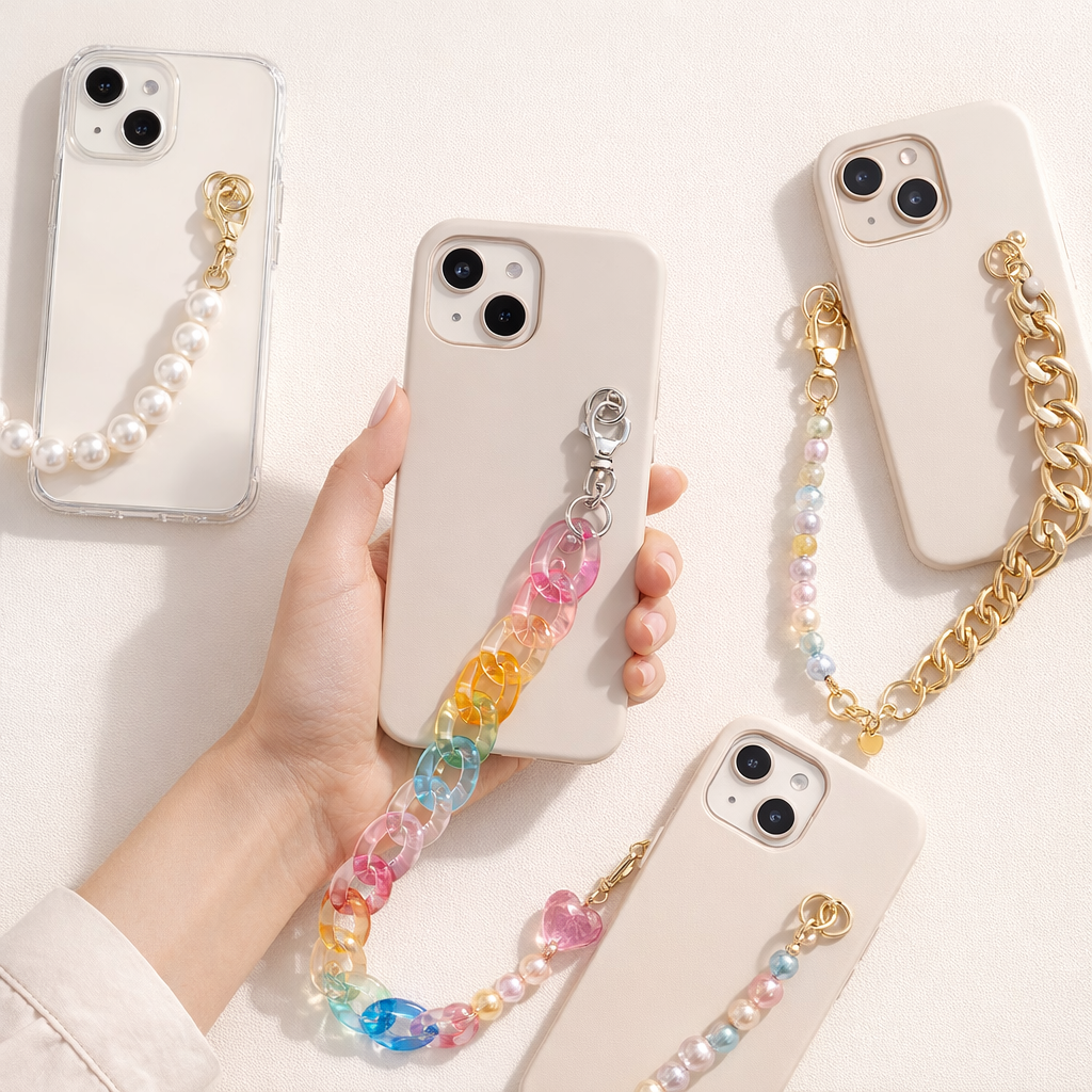 Acrylic Phone Charm Galvanised Finish