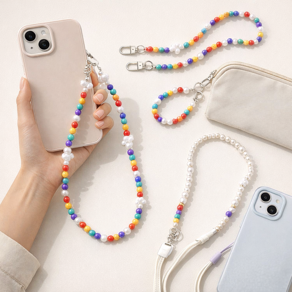 Beaded Phone Strap Korean Style