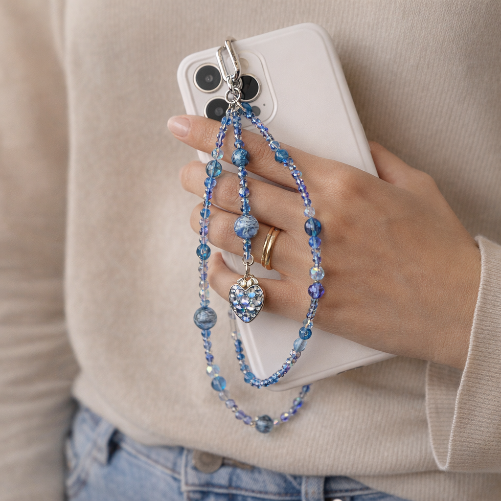 Beaded Phone Strap Crossbody Elegance