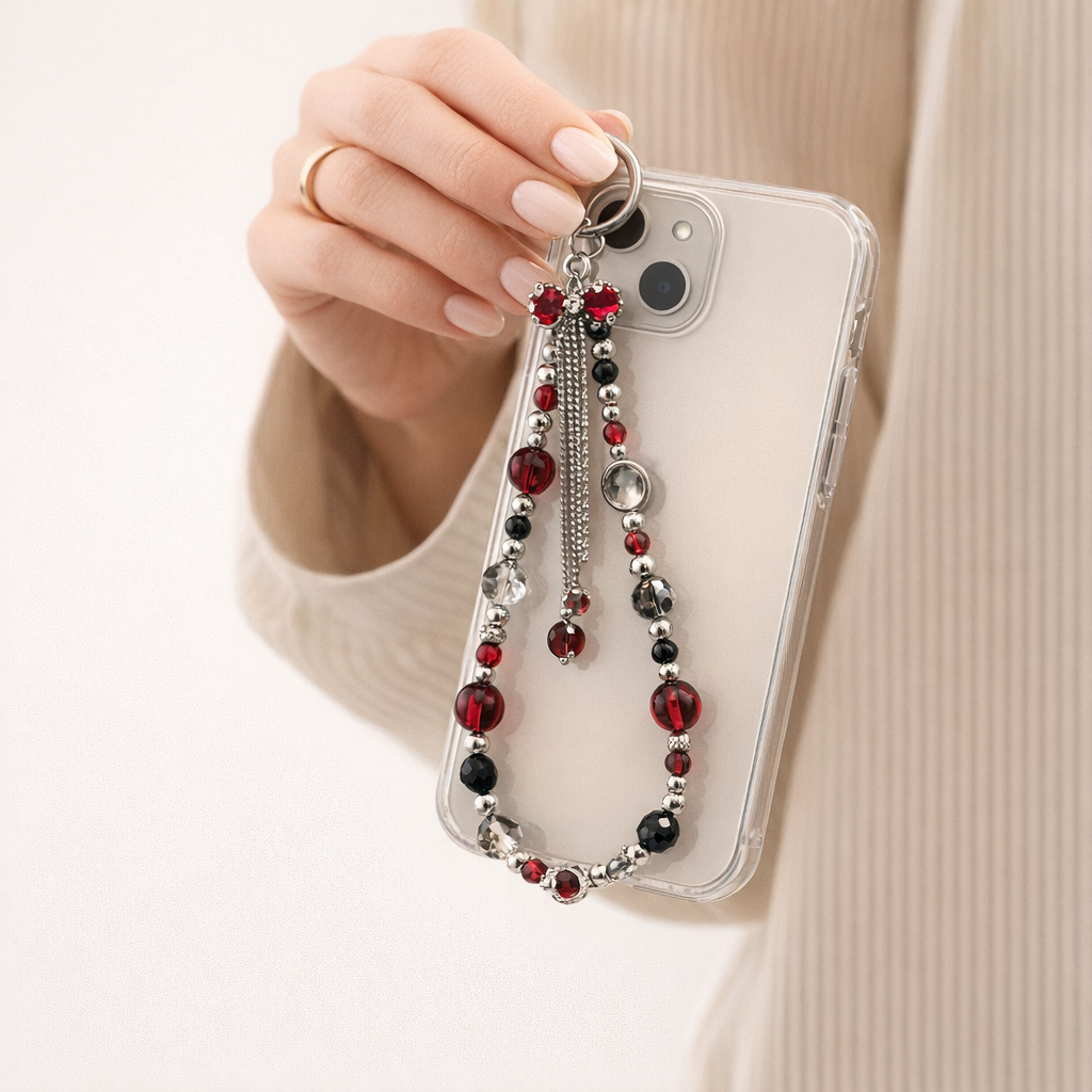 Beaded Phone Charm Retro Tassel