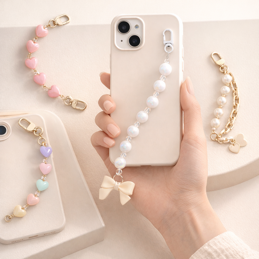 Pearl Phone Charm Decorative Chain