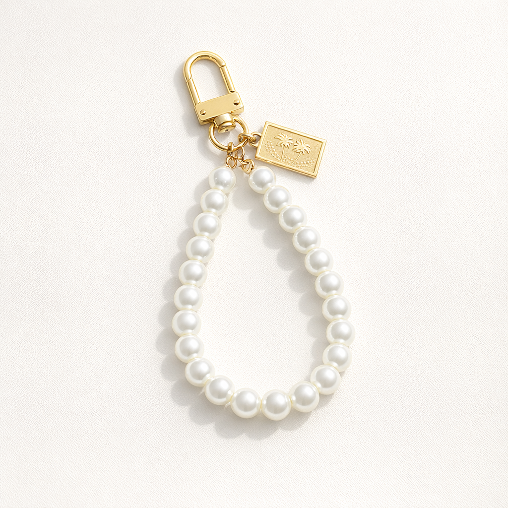 Pearl Phone Charm Coin Tag