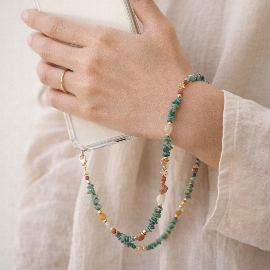 Beaded Phone Straps Double Layer Y2K