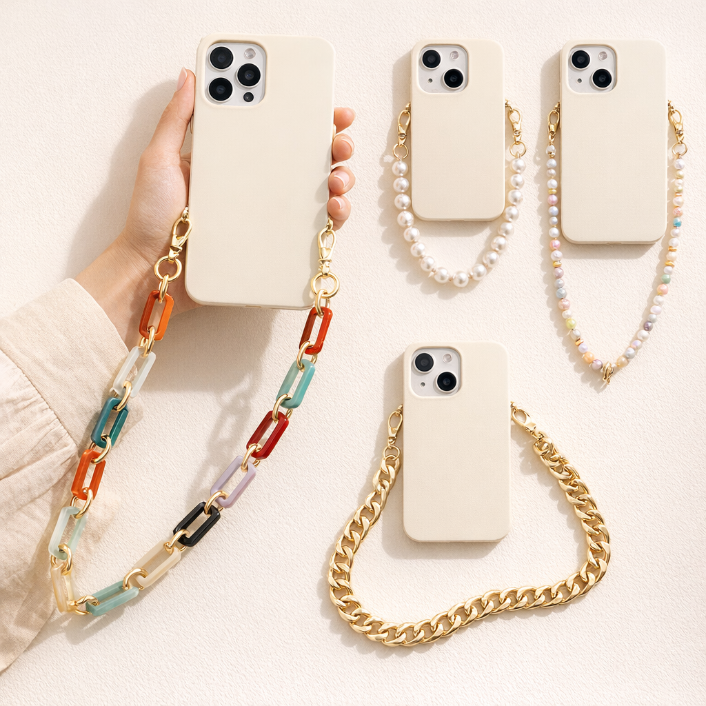 Acrylic Phone Strap Bold Square Design