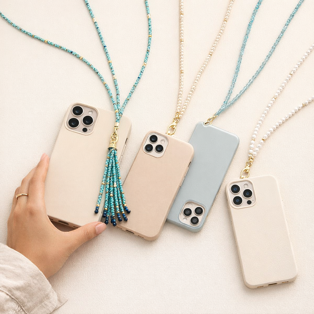 Beaded Phone Straps Double Layer Y2K
