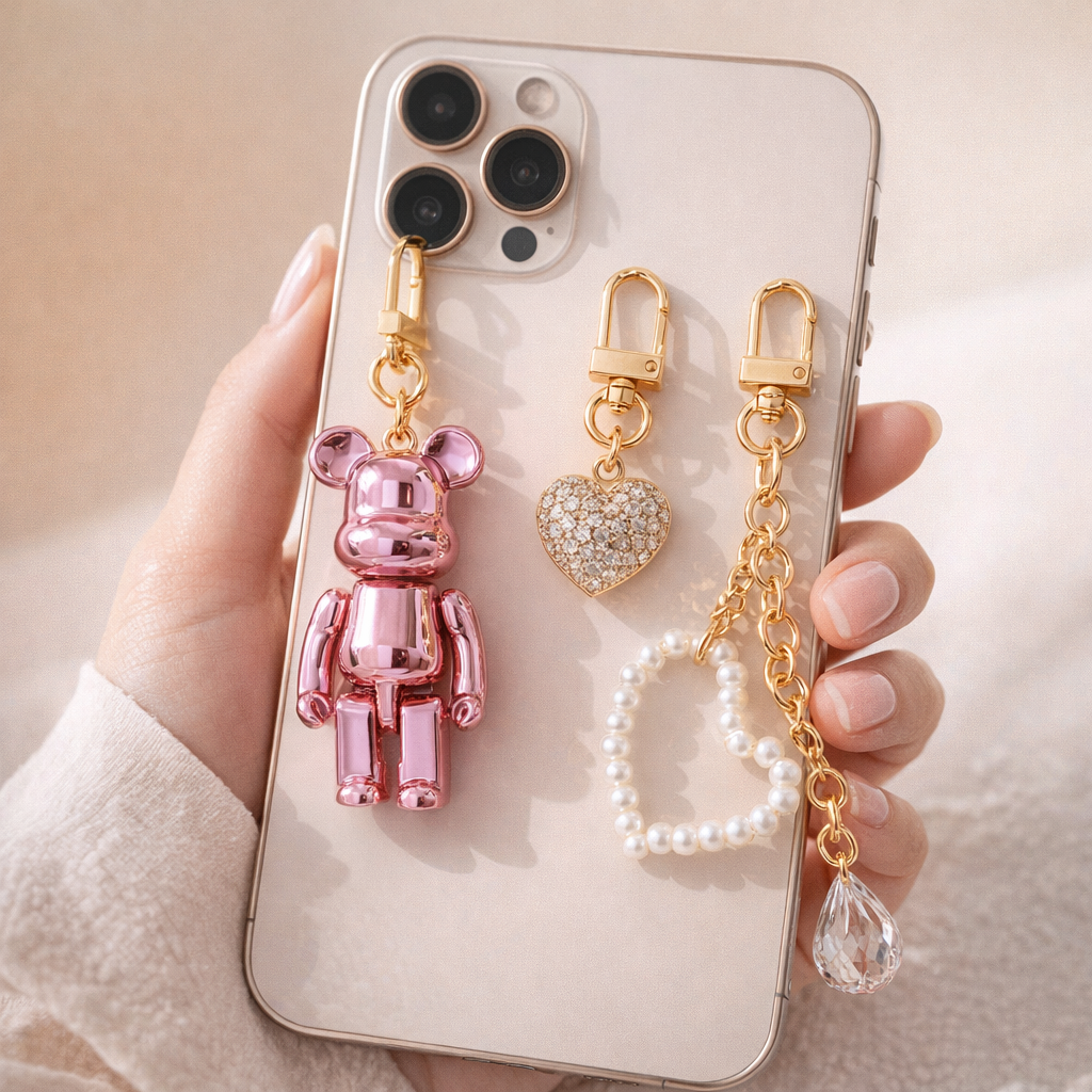Acrylic Phone Charm Cute Bear