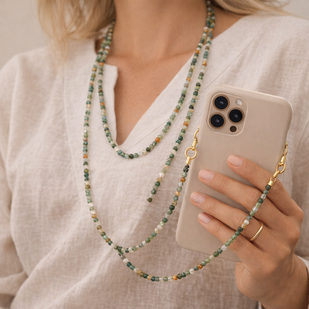 Beaded Phone Straps Double Layer Y2K