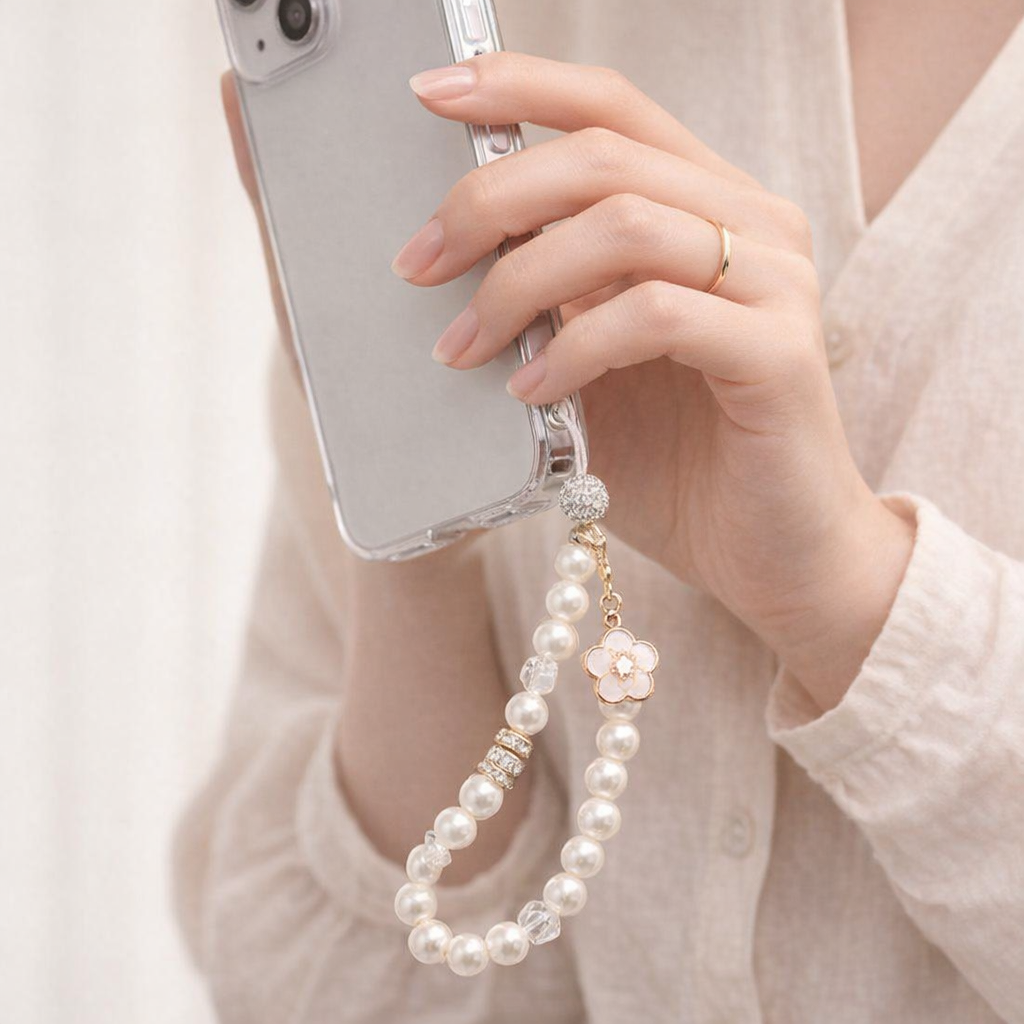 Pearl Phone Charm Loop Design