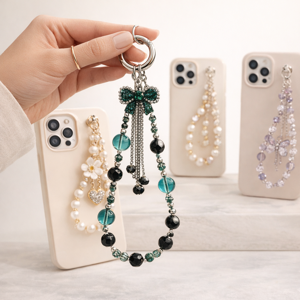 Beaded Phone Charm Retro Tassel