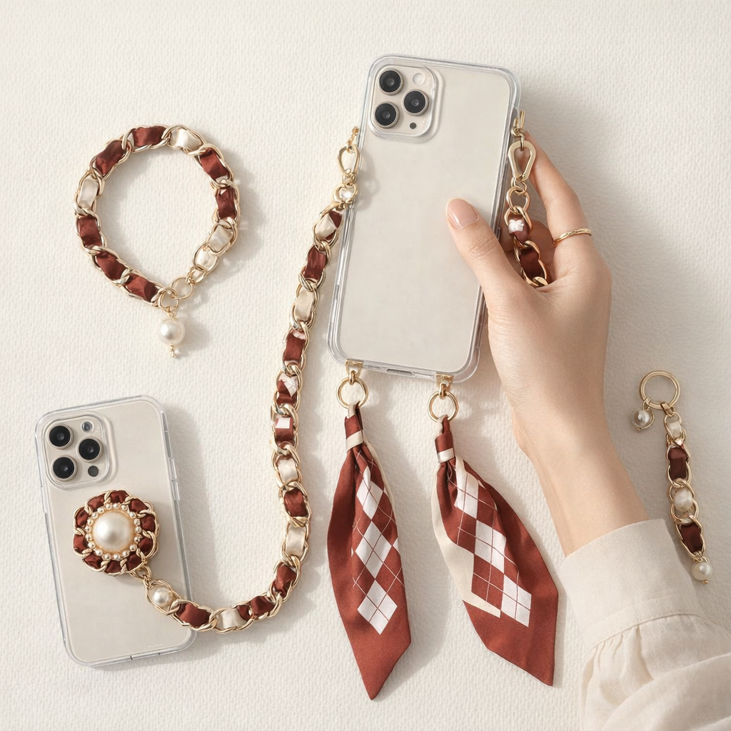 Acrylic Phone Straps Woven Design