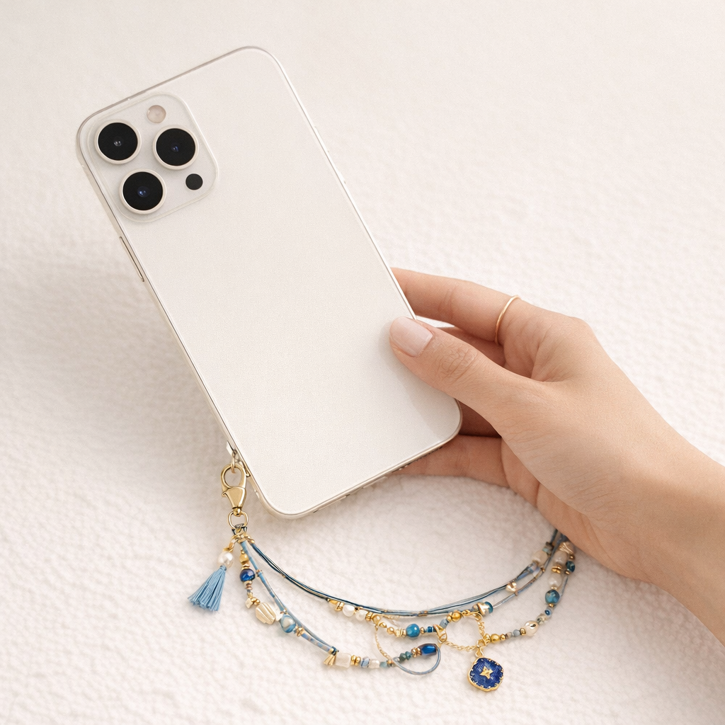Beaded Phone Straps Double Layer Y2K