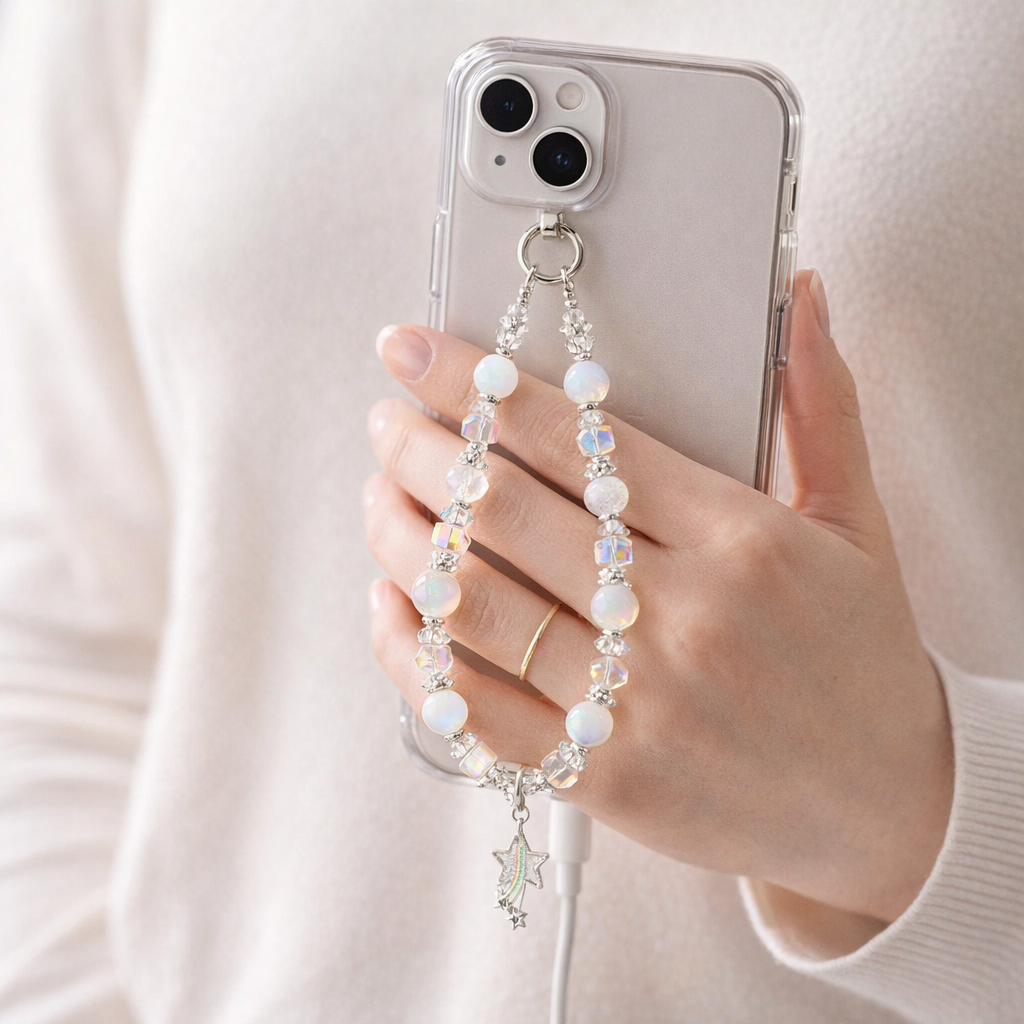 Crystal Phone Charm Butterfly Pendant