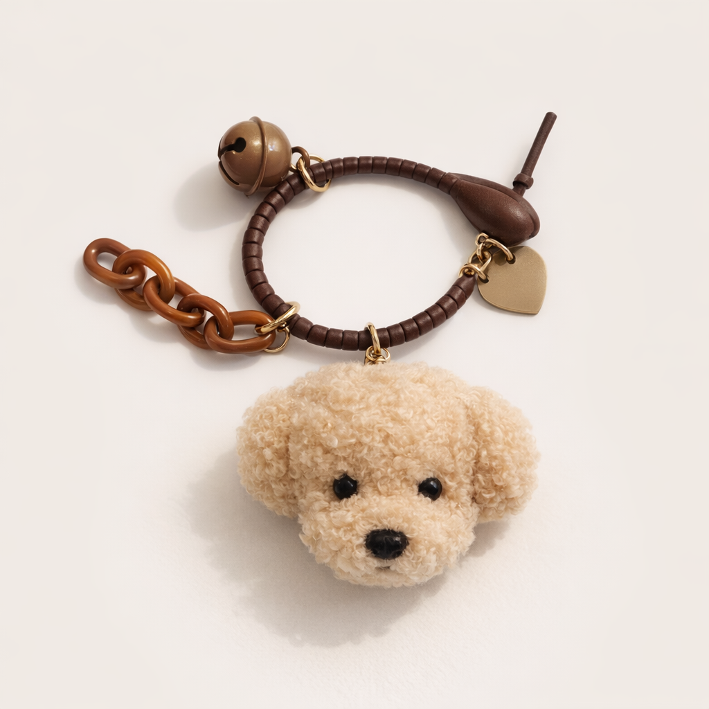 Plush Phone Charm Dog Pendant Design
