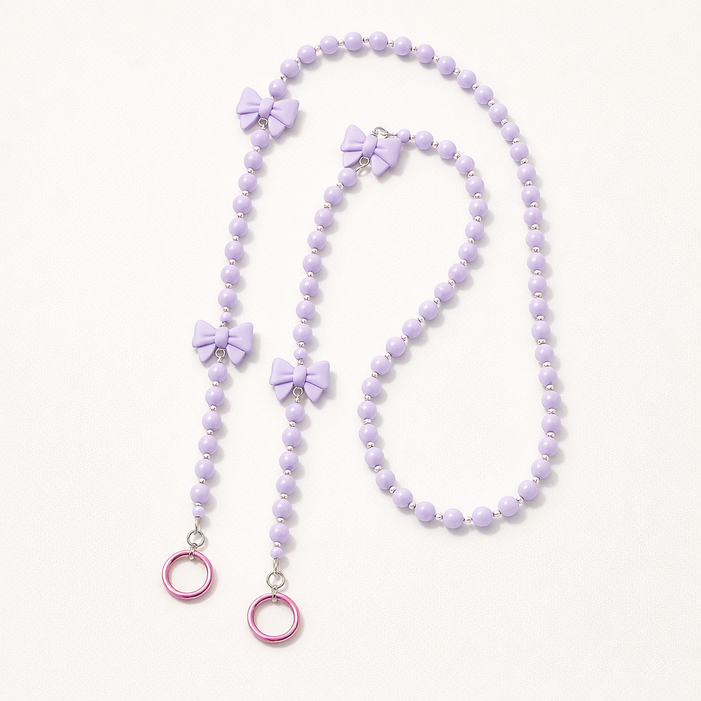 Beaded Phone Strap Bow Accent