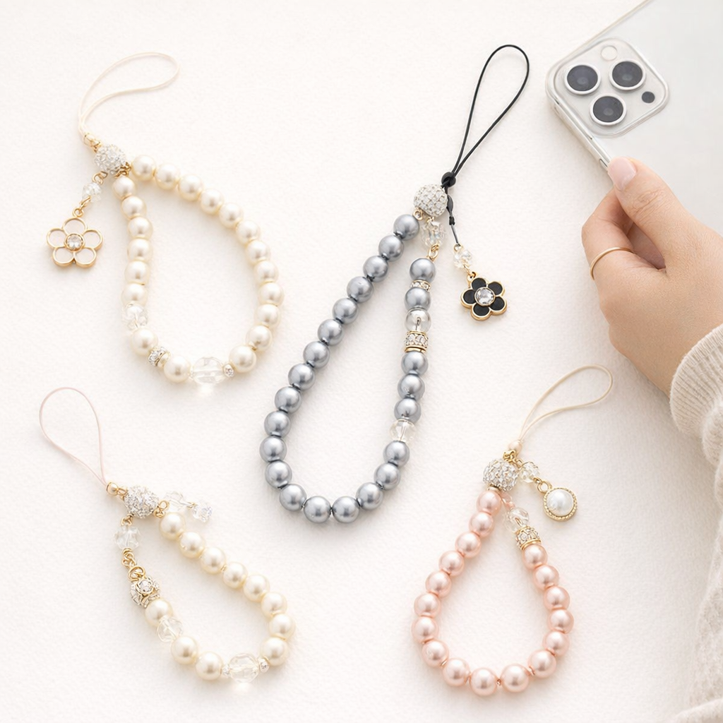 Pearl Phone Charm Loop Design