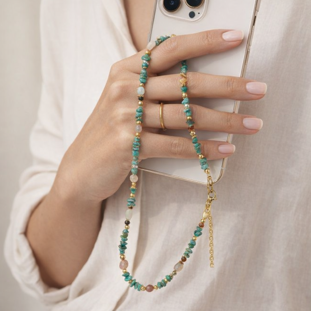 Beaded Phone Straps Double Layer Y2K