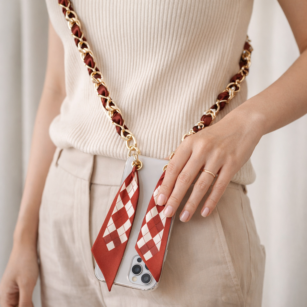 Acrylic Phone Straps Woven Design