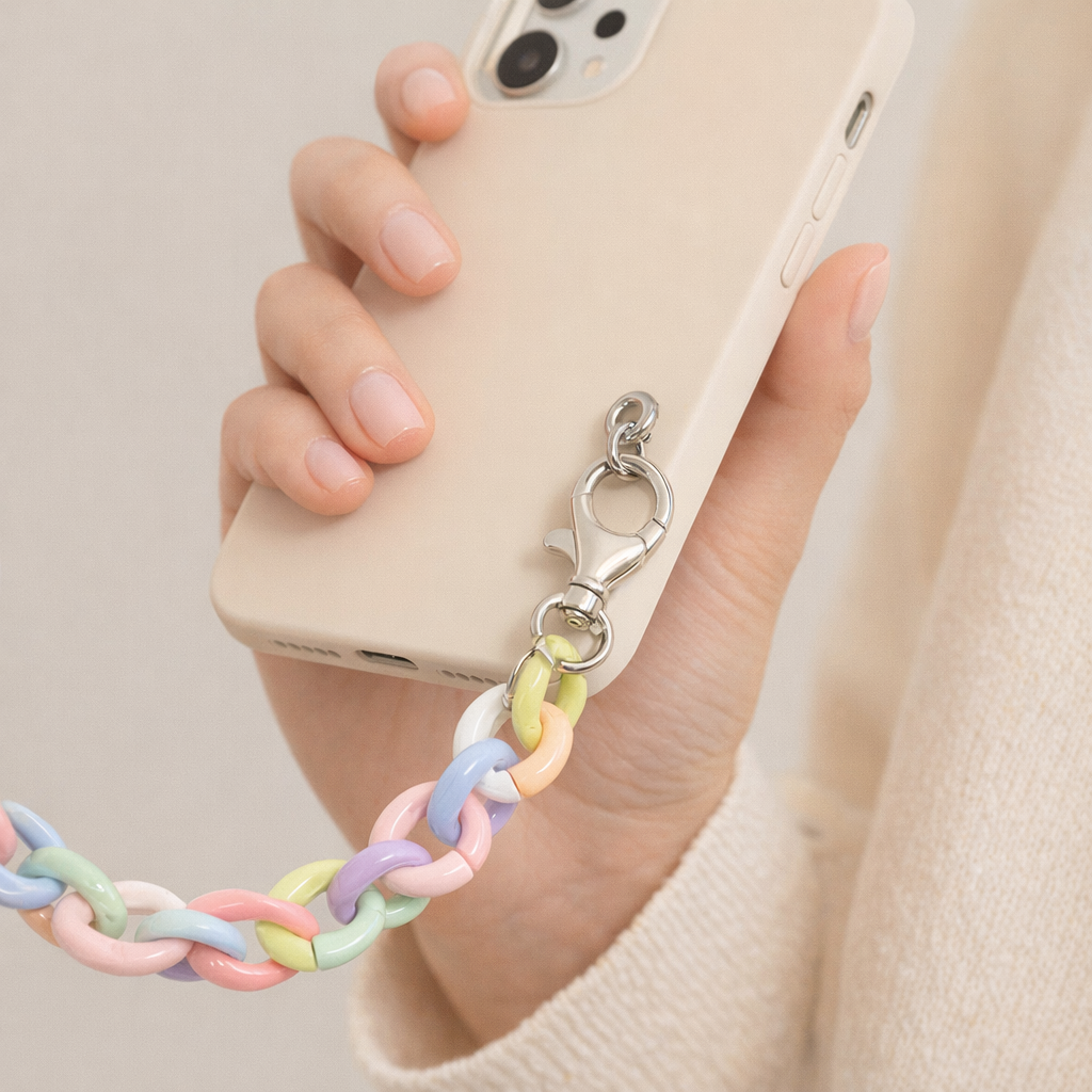 Acrylic Phone Charm Galvanised Finish
