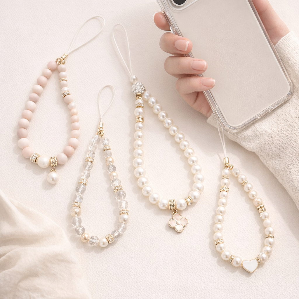 Pearl Phone Charm Loop Design