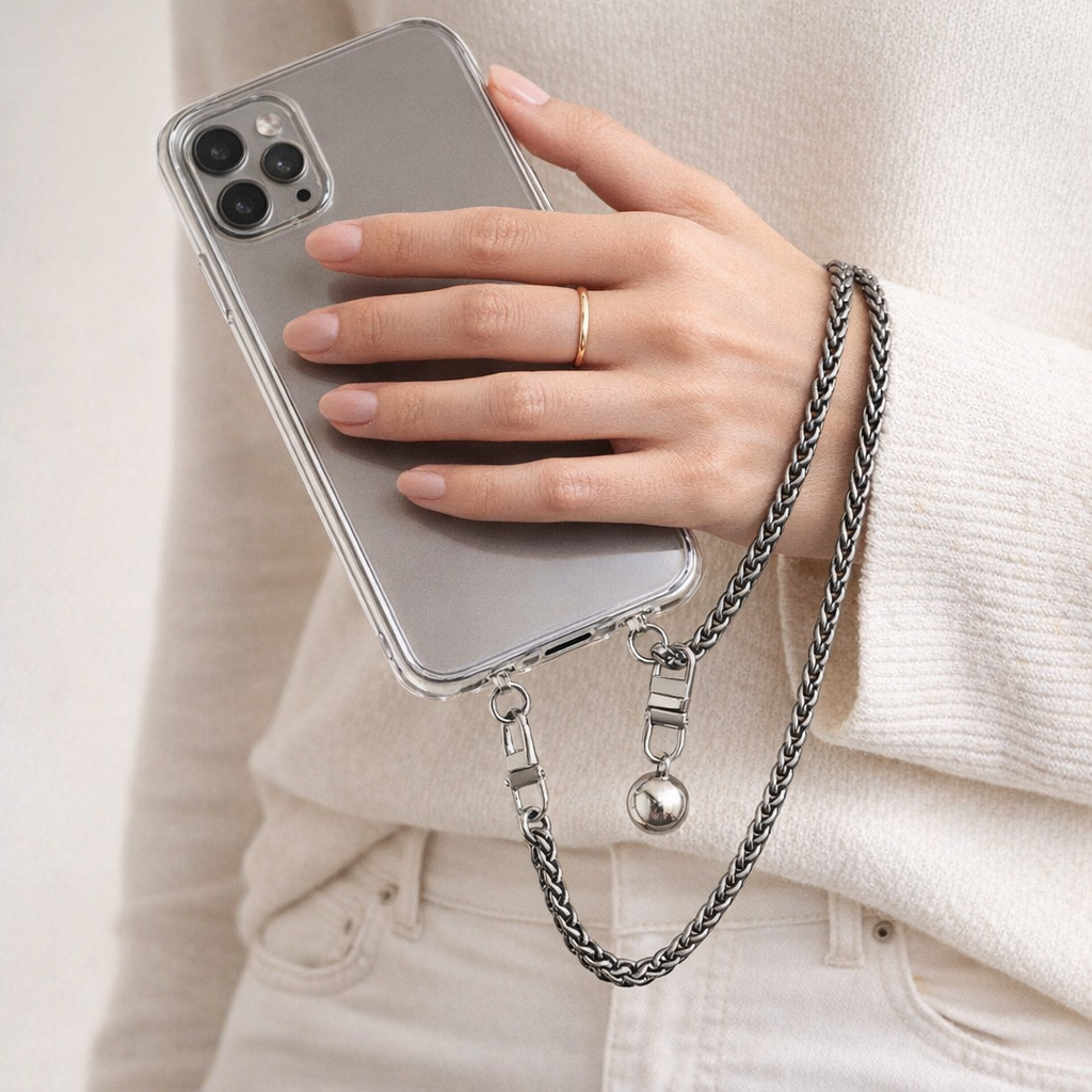 Metal Phone Chain Link Design
