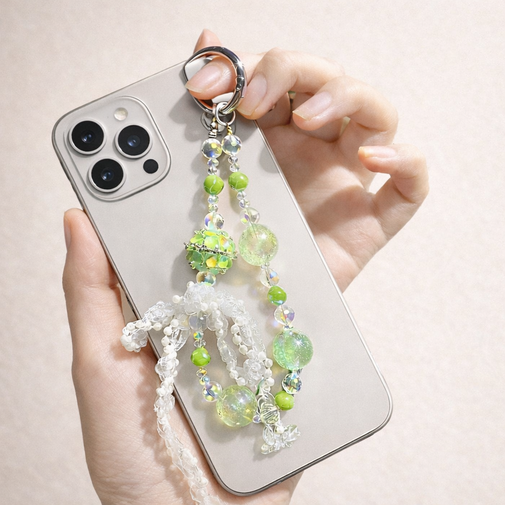 Beaded Phone Charm Chain Design