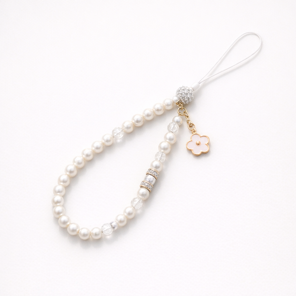 Pearl Phone Charm Loop Design