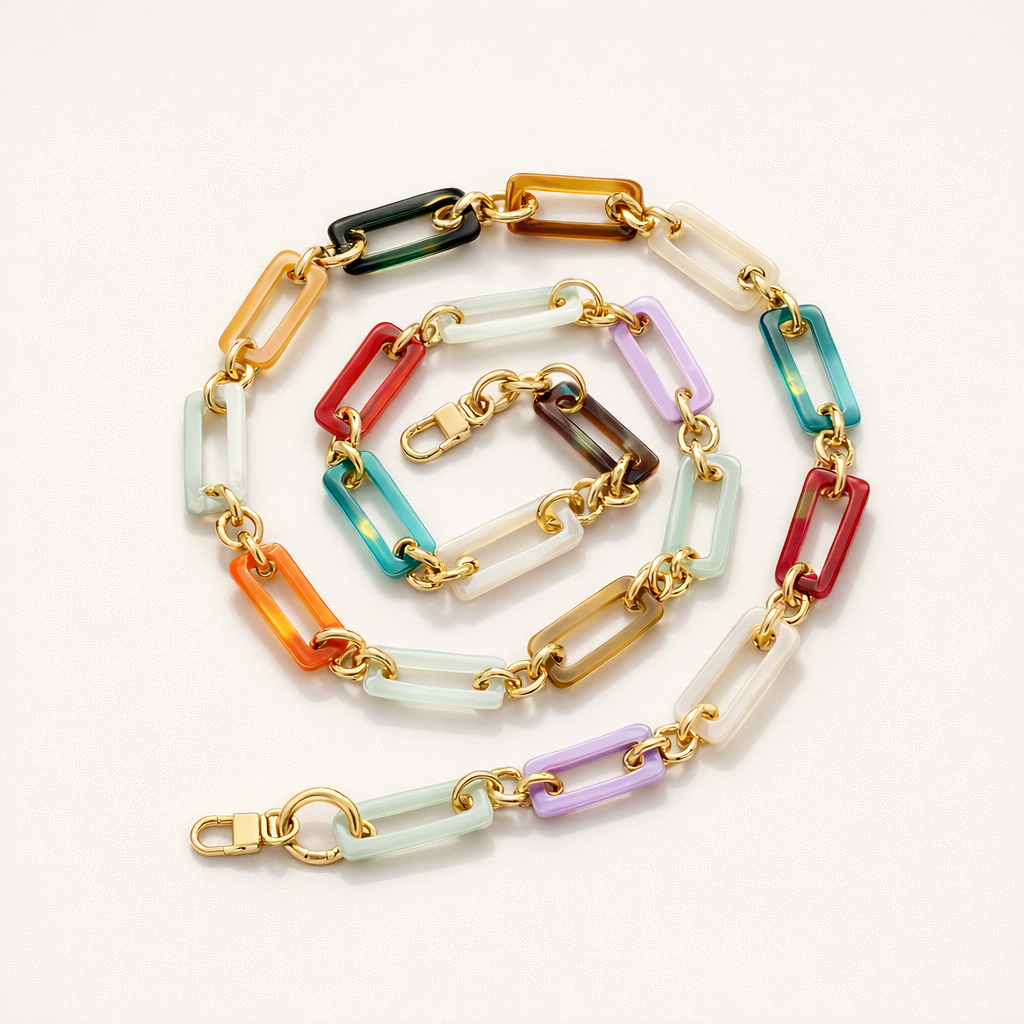 Acrylic Phone Strap Bold Square Design