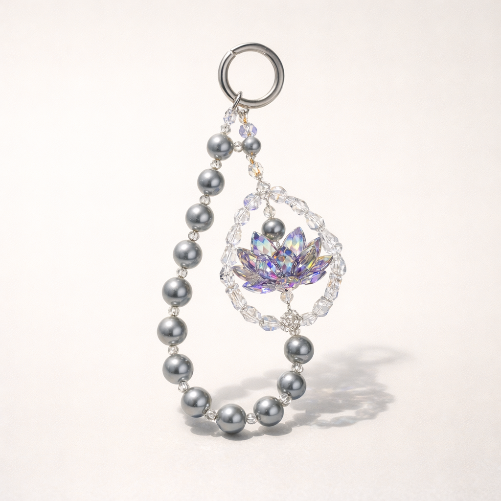 Pearl Phone Charm Lotus Fairy