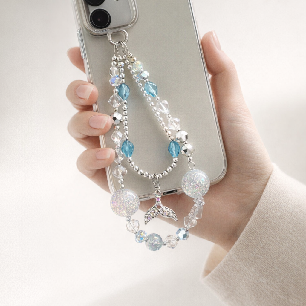 Crystal Phone Charm Double Thread Design
